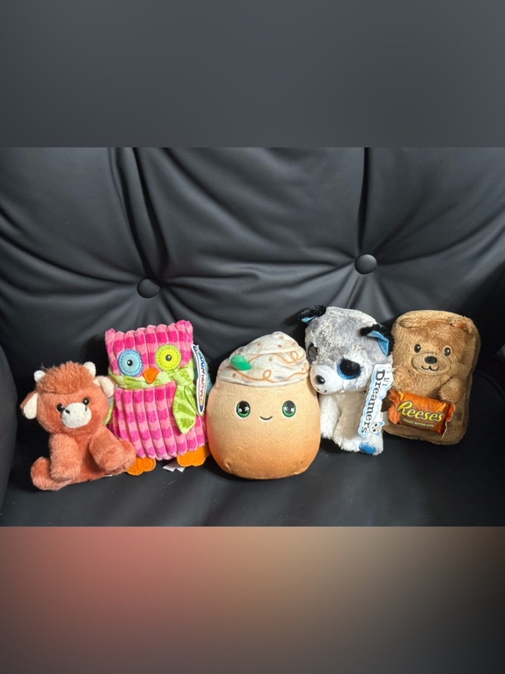 Mixed Plush Bundle Owl Cupcake Dog Reese’s Bear Stuffed Animals Lot